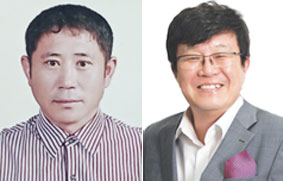제2회 제주올레상을 수상한 김자원봉사자 김수봉씨(왼쪽)와김대현 ㈜벤타코리아 대표이사.ⓒ헤드라인제주