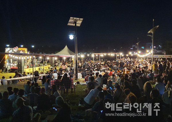 대정 하모해변에서 처음으로 개최된 야해(夜海) 페스티벌. ⓒ헤드라인제주