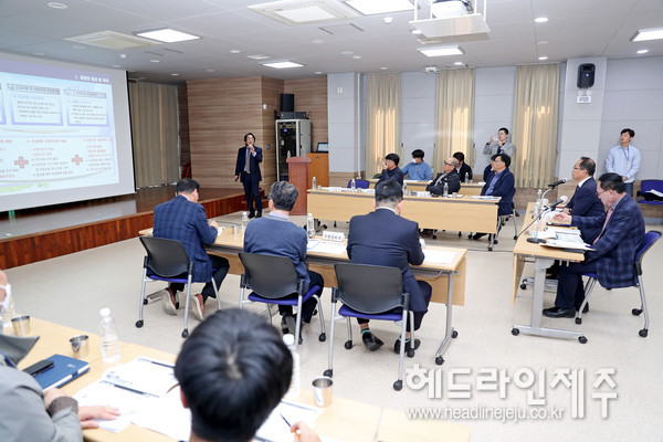 16일 열린 용담1동 주차문화혁신추진위원회 보고회.ⓒ헤드라인제주