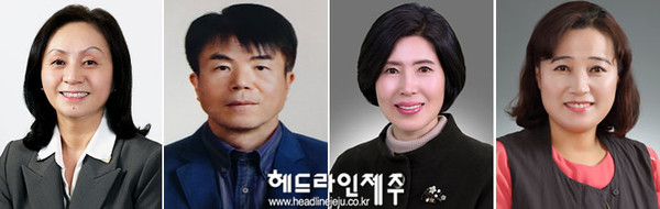 왼쪽부터 안미선 원감, 김성주 교사, 양복만 교장, 송진희 교사.