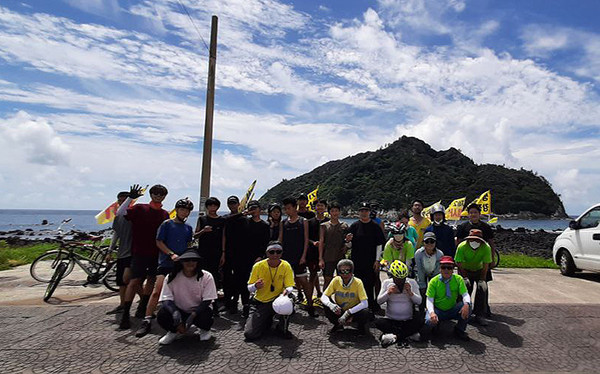 10일 열린 '평화의 섬 제주를 위한 여행 : 두바퀴' 행사. ⓒ헤드라인제주