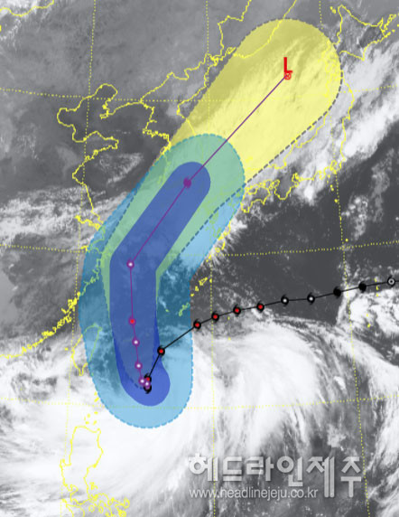 제11호 태풍 '힌남노(HINNAMNOR)' 위성영상. (자료=기상청)